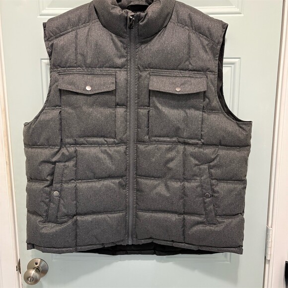 Goodfellow & Co Other - Goodfellow & Co Vest Mens Size 2XL Charcoal Gray Quilted Puffer Full Zip